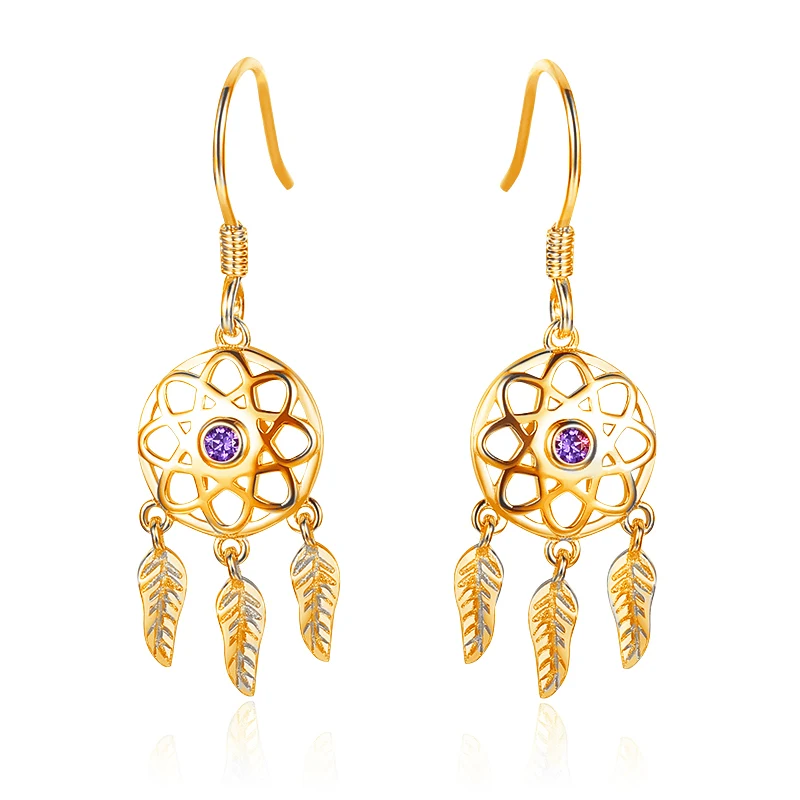 Женские серьги подвески TONGZHE Dream Catcher из стерлингового серебра 925 пробы
