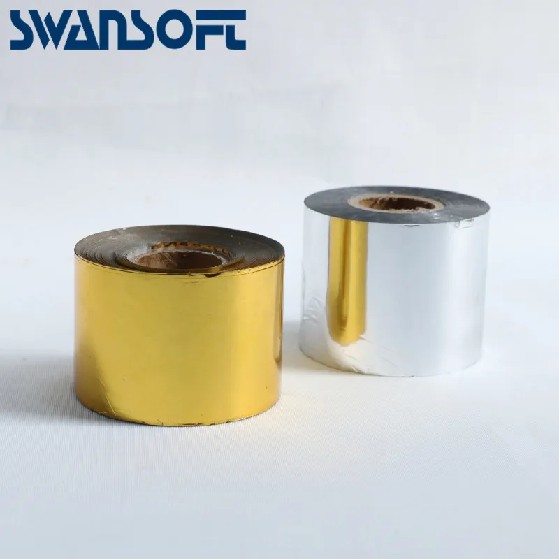 

SWANSOFT 30mmx120M Rose Golden Color Hot Stamping Foil Heat Transfer Napkin Gilding PVC business Card Emboss