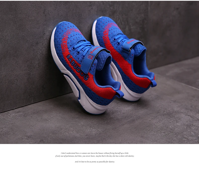 BABUDOG Kids Sneakers Big Boy Shoes Fly Knitting Boys And Girls Sports Shoes No Slip Girls Running Sneakers Footwear 28-39