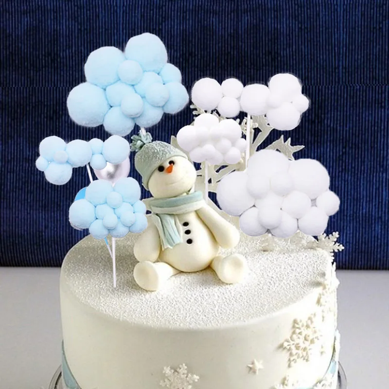 Мини Единорог торт украшение помпон облако Радуга бисера милые для торта топпер для свадьбы День рождения украшение для детей сувениры Поставки