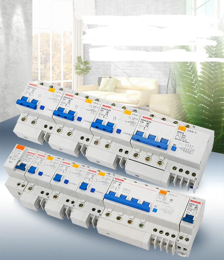 DZ47LE-63 1P 6A 10A 16A 20A 25A 32A 50A 63A 230V ~ 50 Гц/60 Гц утечки воздушный выключатель домашнего переключатель для защиты от утечки