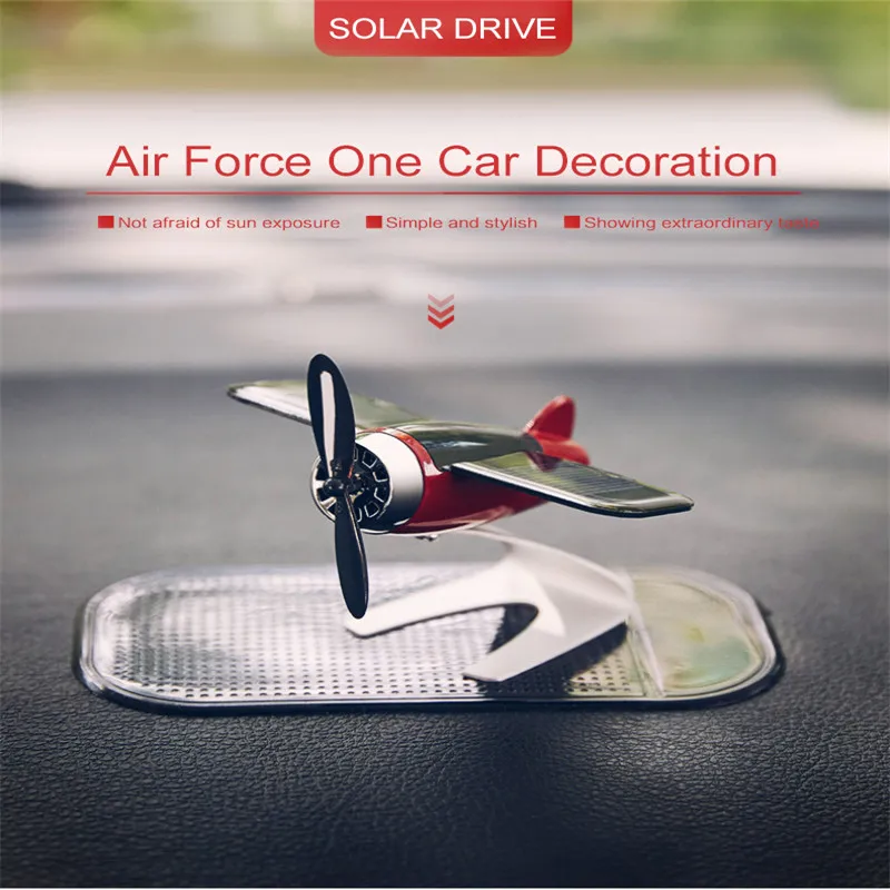 

Car Air Freshener Aircraft Styling Solar Power Generation Aromatherapy Box+Non-slip Mat+Solid Perfume Auto Product Car Diffuser