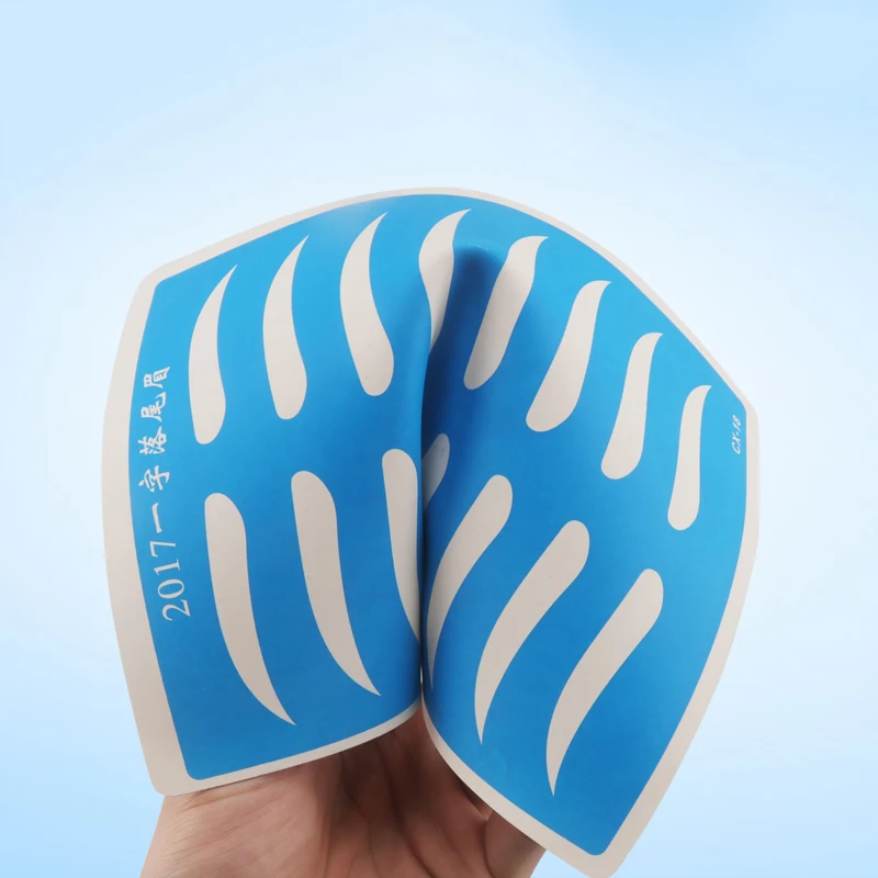 

10pcs Blue Rubber Common Eyebrow Fake Silicone Skin Permanent makeup Tattoo Practice Skin for Beginners 15cm x 20cm