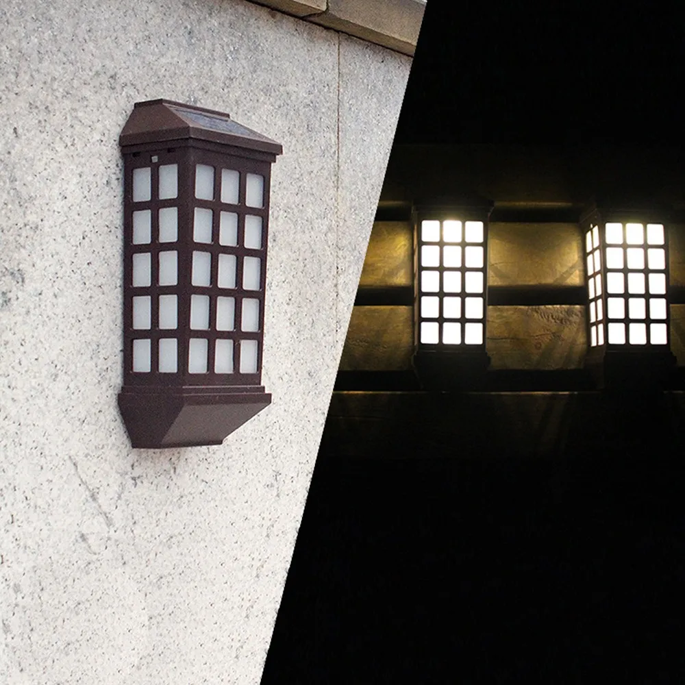 Настенный светильник 2 шт./компл. с солнечной панелью водонепроницаемый на