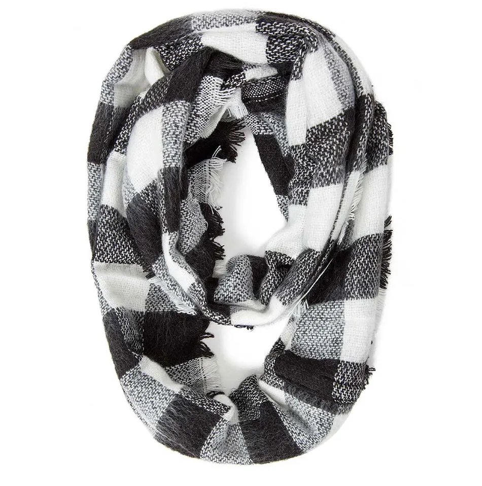 Evrfelan бренд плед Зимний зажим для шарфа женские шарфы Утолщаются теплый для шеи носить шарф для женщин O шарфы женский подарок дропшиппинг
