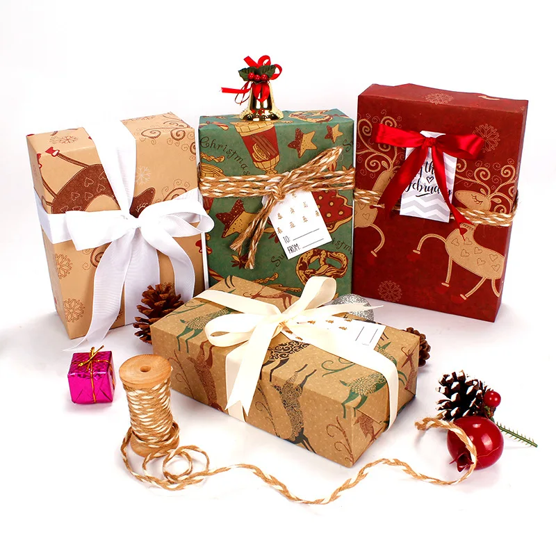 10pcs Classic Christmas Craft Paper 50x70cm Brown Wrap Decor Art Kraft For Christmas Party Creative Material
