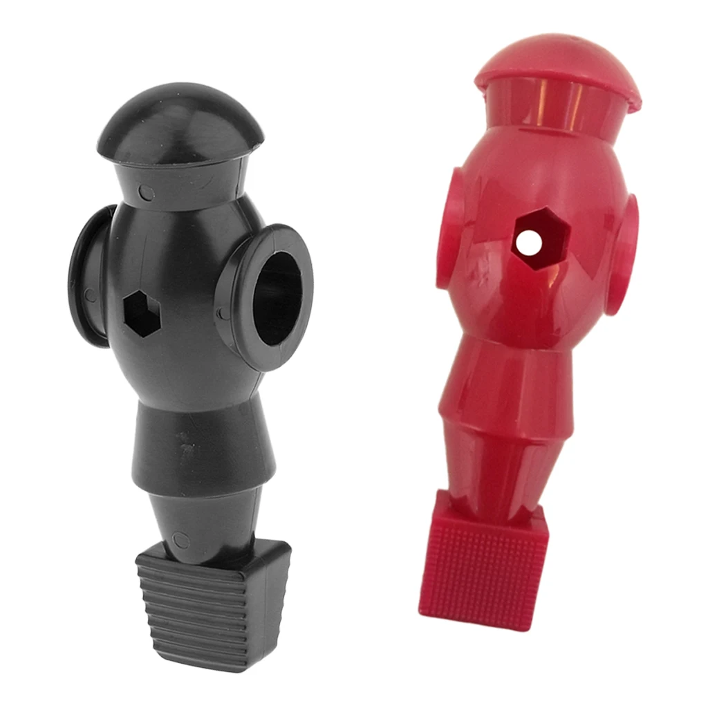 2pcs Foosball Guys Figure Table Soccer Men Player Replacement Black & Red 2pcs Foosball Guys Figure Table Soccer Men Player Replacement Black & Red