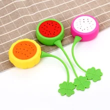 1 шт. кухонные принадлежности ситечко для чая в форме арбуза, подсолнуха, дракона, фруктов, силиконовый чайный заварочный пакетик, аксессуары для чайника
