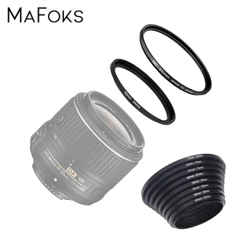 

Filter Step Up Rings Adapter 49-52 52-55 55-58 58-62 62-67 67-72 72-77 77-82mm Metal Step Up Rings Lens Adapter Filter Set