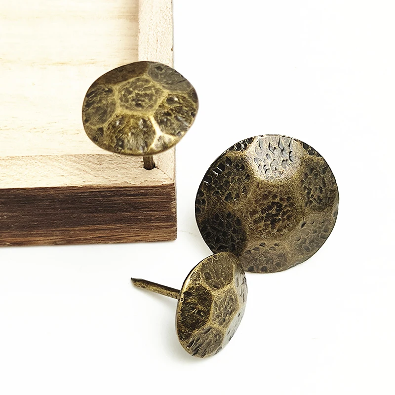 50pcs Furniture Antique Bronze Decorative Upholstery Nail Turtle Back Tacks Studs Pins Vintage Style Hardware upholstery nail