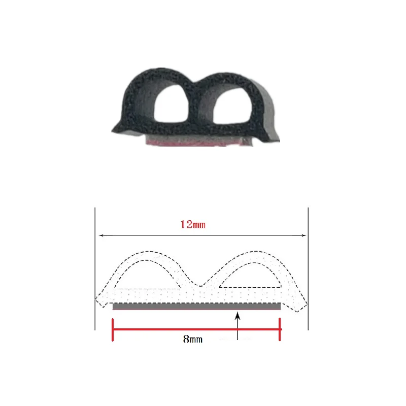 Weatherstrip B Shape 3M клейкая Автомобильная наклейка шумоизоляция погодные полосы