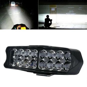 

48W 2400LM 6000K Motorcycle LED Lights Rear View Mirror Spotlight Lamps 16 Beads