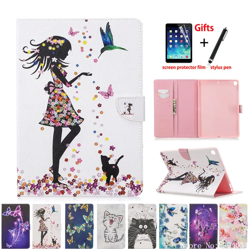 Смарт чехол для iPad 10 2 2019 7 го поколения Pro 5 Air 3 Funda Модный планшета с кошкой и