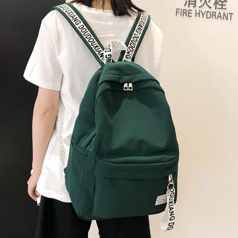 Женский студенческий милый рюкзак модные женские школьные сумки для девочек-подростков Kawaii рюкзак Harajuku водонепроницаемый нейлон женская