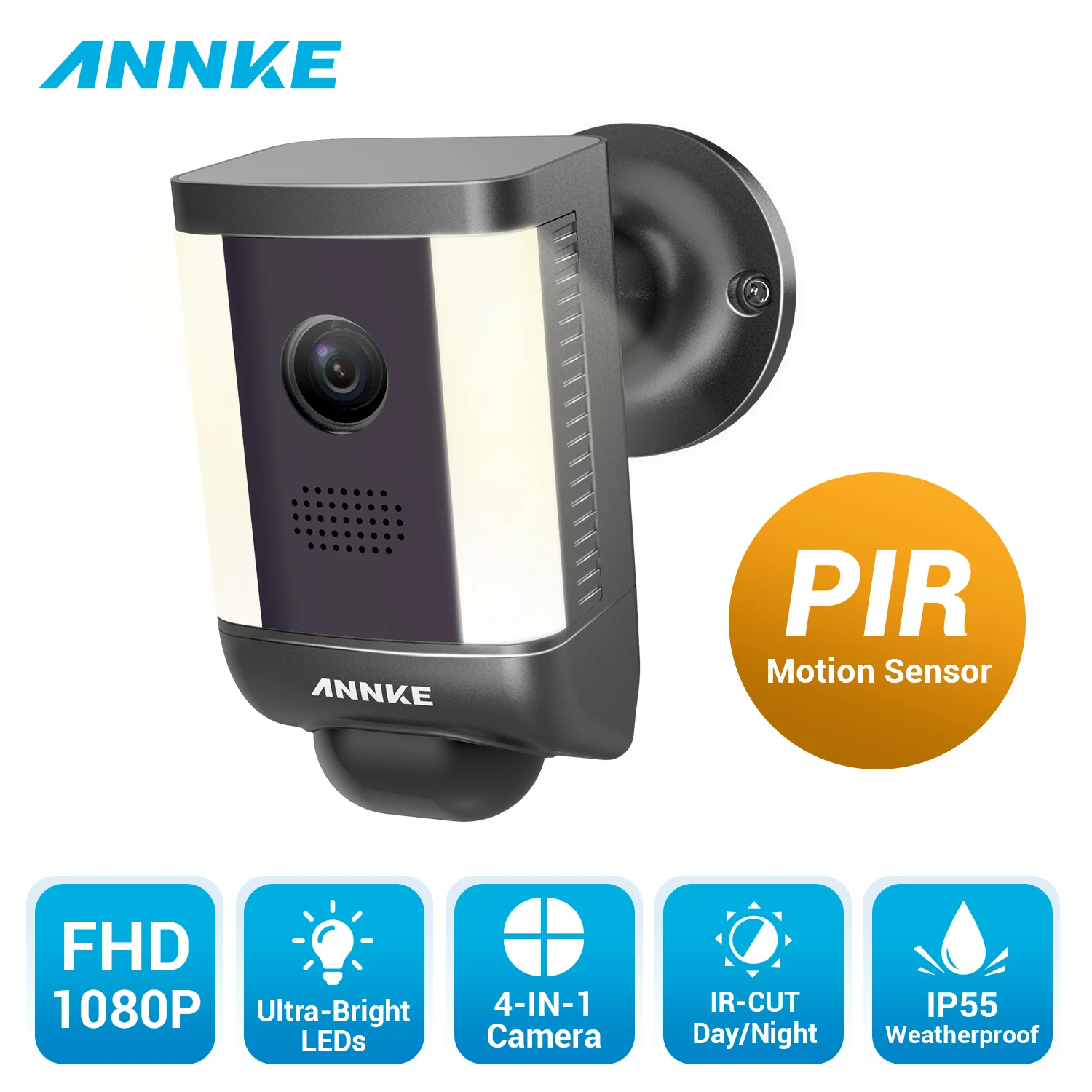 ANNKE 1 шт. Full HD 1080P 4 в Камера с теплым светом влагостойкая ночного видения
