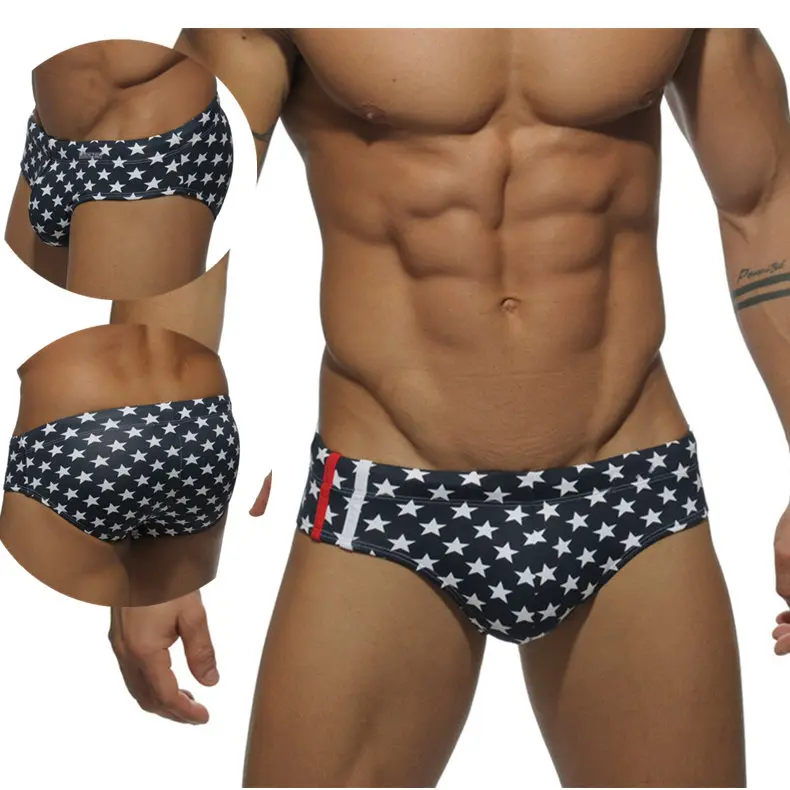 Men's Frontal Swim Briefs Sexy Push Up Jumpsuits Men Swimsuit Camouflage Swimsuit Bikini Beach Swimsuit