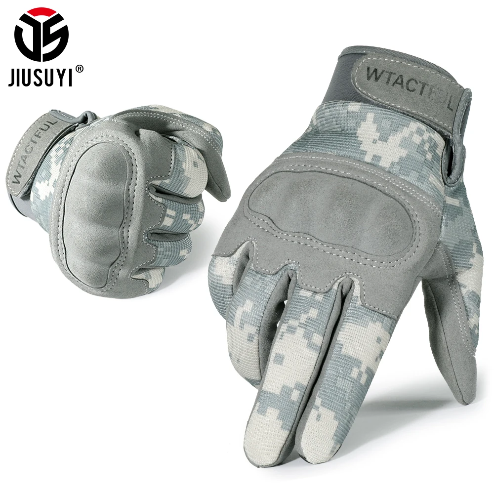 Tactical Military Army Gloves ACU Camouflage Touch Screen Paintball Combat Fight Hard Knuckle Bicycle Full Finger Gloves Men