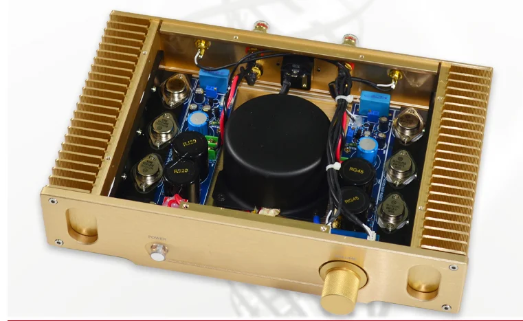 Модернизированная версия капота 1969 18 Вт+ 18 Вт позолоченный hifi усилитель класса enthusiast