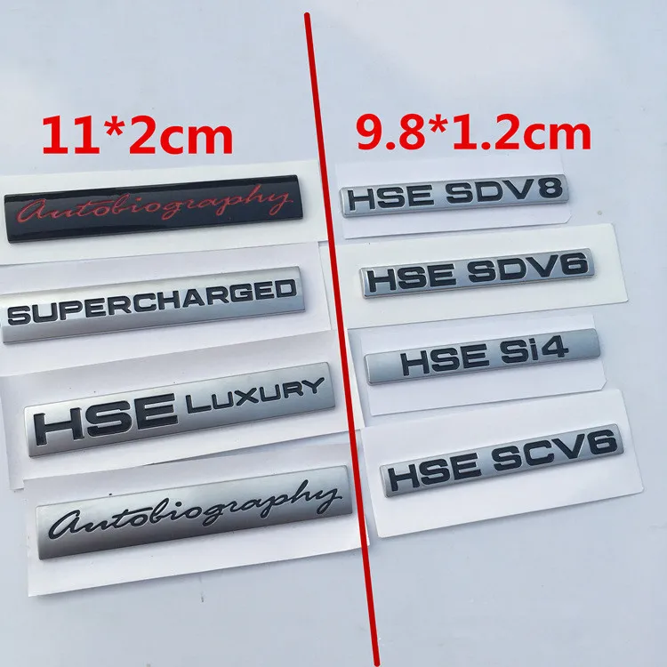 Спорт EVOQUE HSE роскошный Si4 SCV6 SDV6 SDV8 буквы номер автобиография бар эмблема значок для автомобильного стайлинга багажник наклейка для Land Rover
