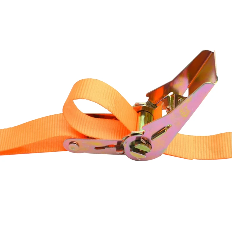 5M Portable Heavy Duty Tie Down Cargo Strap Luggage Lashing Strong Ratchet Strap Belt With Metal Buckle Orange