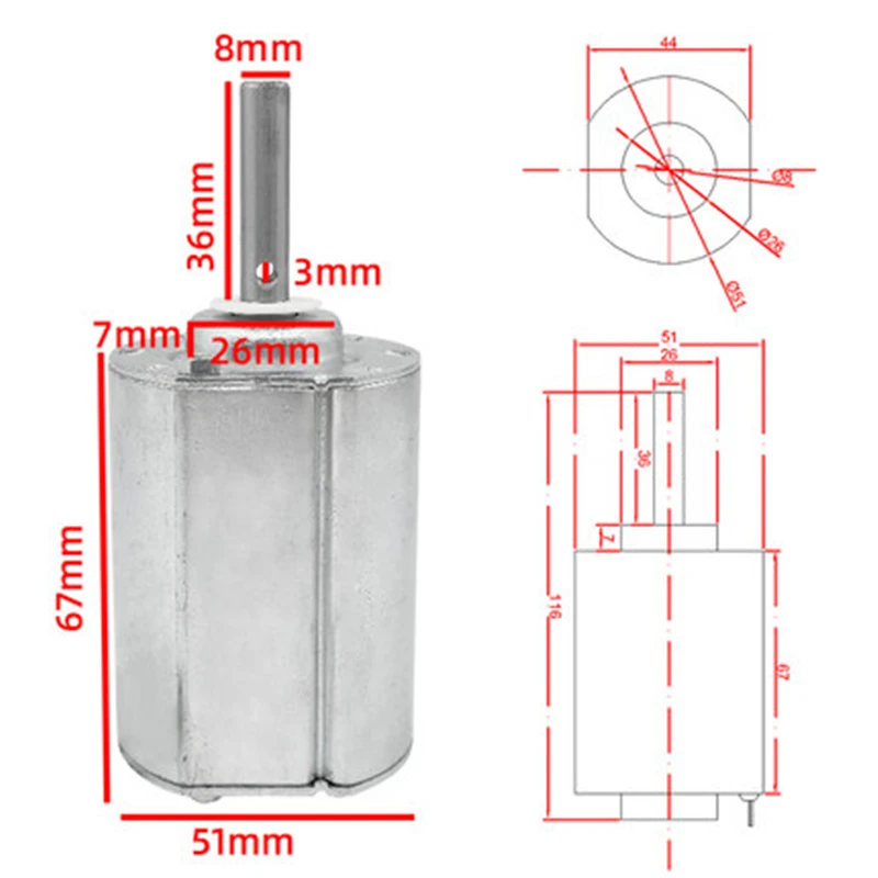 Motore Elettrico Ad Alta Velocità 15W Dc 12 V 24V 1500 Giri/Min 3000 Giri/Min Pwm Regolabile Invertito Moteur 12 V Volt Motore Di Taglio Trapano Fai D