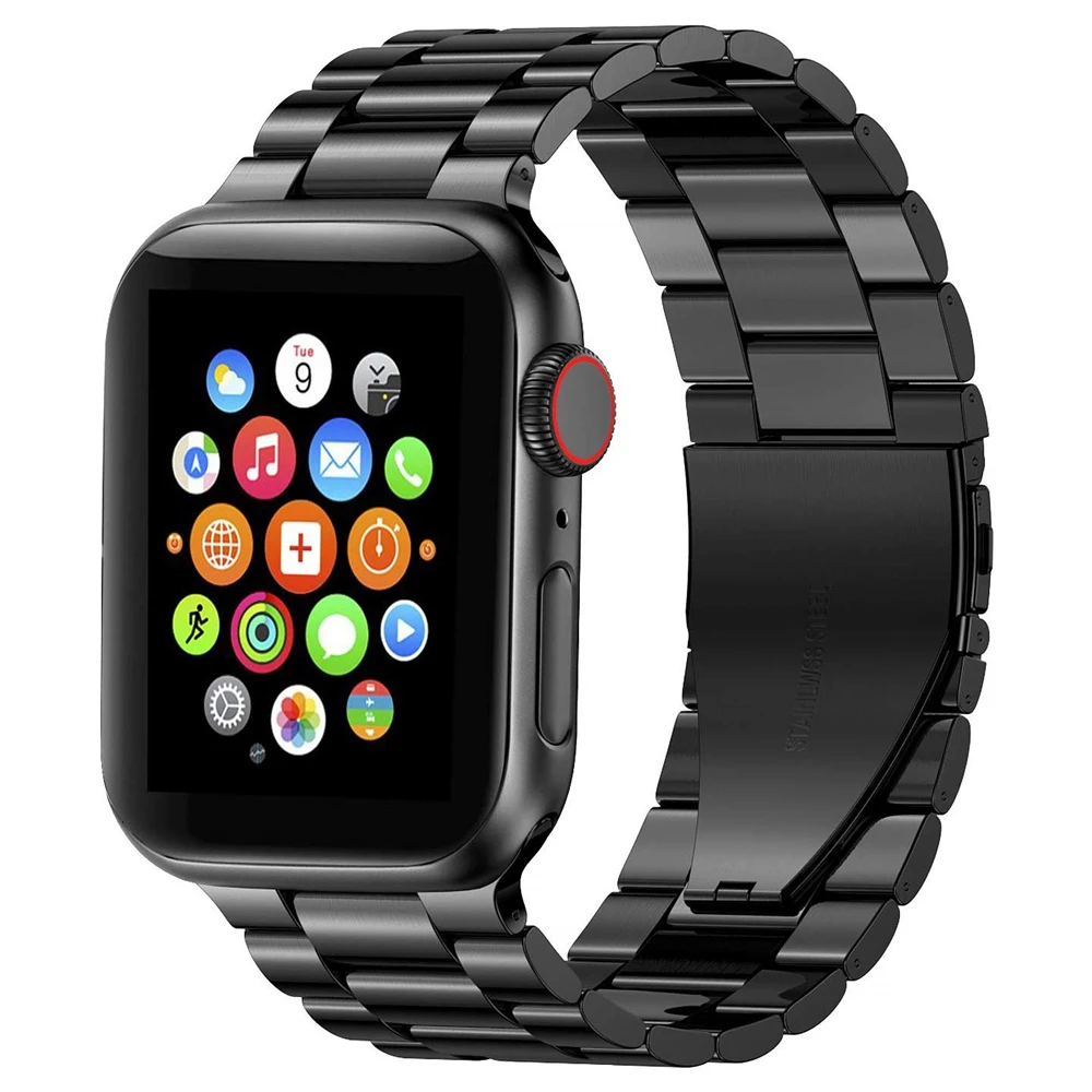Ремешок для часов для apple Watch series 5 полос 40 мм 44 стиль нержавеющая сталь наручный браслет для наручных часов iwatch 1/2/3/4 38 мм 42 мм