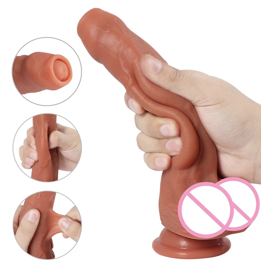 Hot Big Soft Dildo Realistic Dick Famale Masturbator Sex Toys Silicone Anal Dildo With Suction Cup Huge Penis For Women Sex Shop
