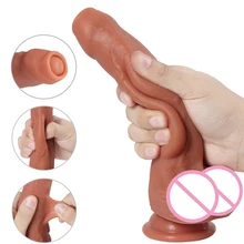 Hot Big Soft Dildo Realistic Dick Famale Masturbator Sex Toys Silicone Anal Dildo With Suction Cup Huge Penis For Women Sex Shop