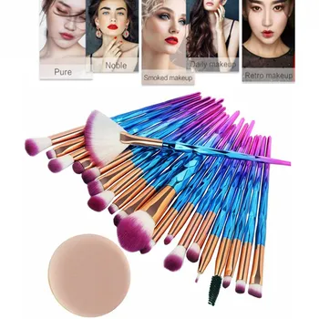 

20Pcs Pro Crystal Diamond Makeup Brushes Eye shadow Makeup Brushes Powder Foundation Blush Blending Lip Brush Beauty Tool Kit