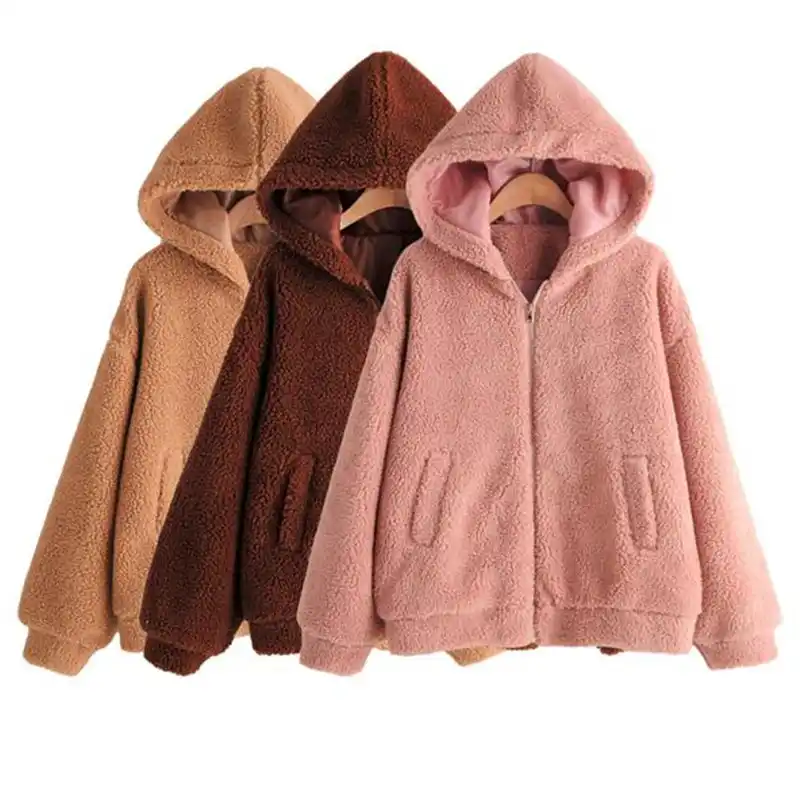 fluffy teddy bear jacket