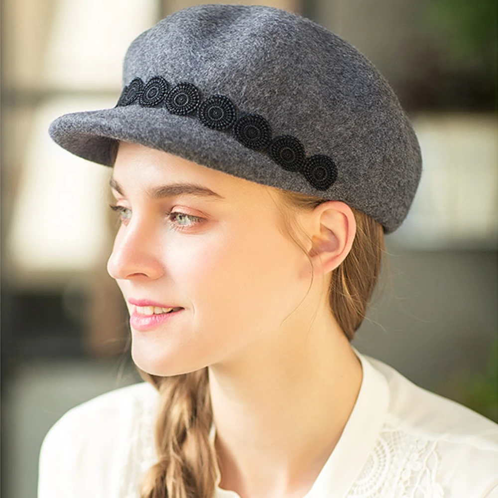 

Fascinator Fedoras Hats for Women Autumn Winter Gray Wool Felt Church Hats For Formal Elegant Cocktail Tea Party Wedding Hat