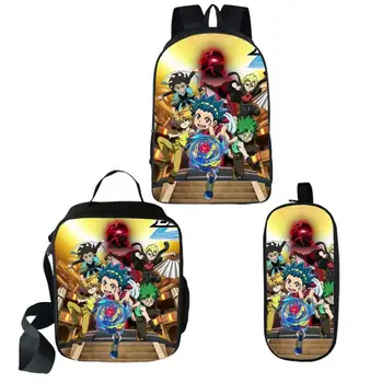 

Cool Kids School Bag Set Anime Beyblade Burst Evolution School Bags Backpack for Girls Boys Orthopedic Schoolbags