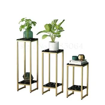 

European-style Wrought Iron Flower Stand Living Room Floor Modern Minimalist Multi-layer Interior Bedroom
