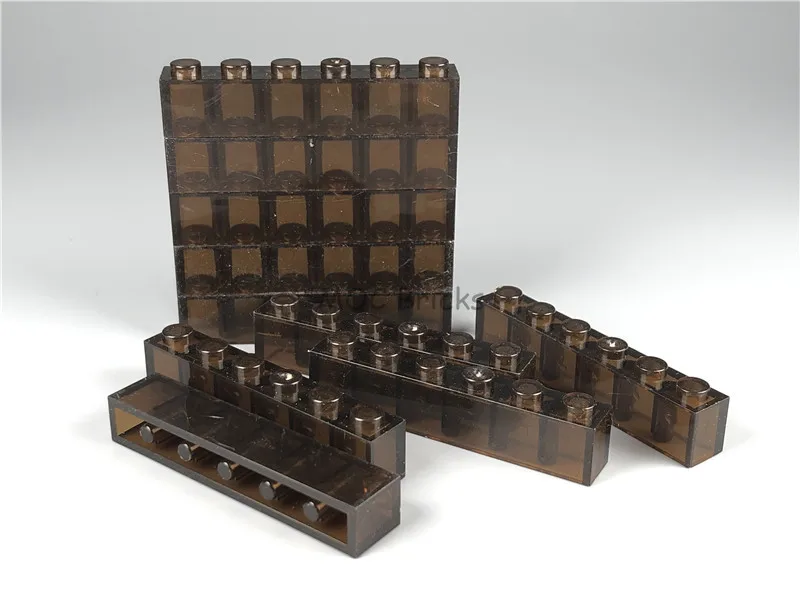 50 шт./лот MOC кирпичи Trans черный кирпич 1x6 подходит для 3009 образовательных
