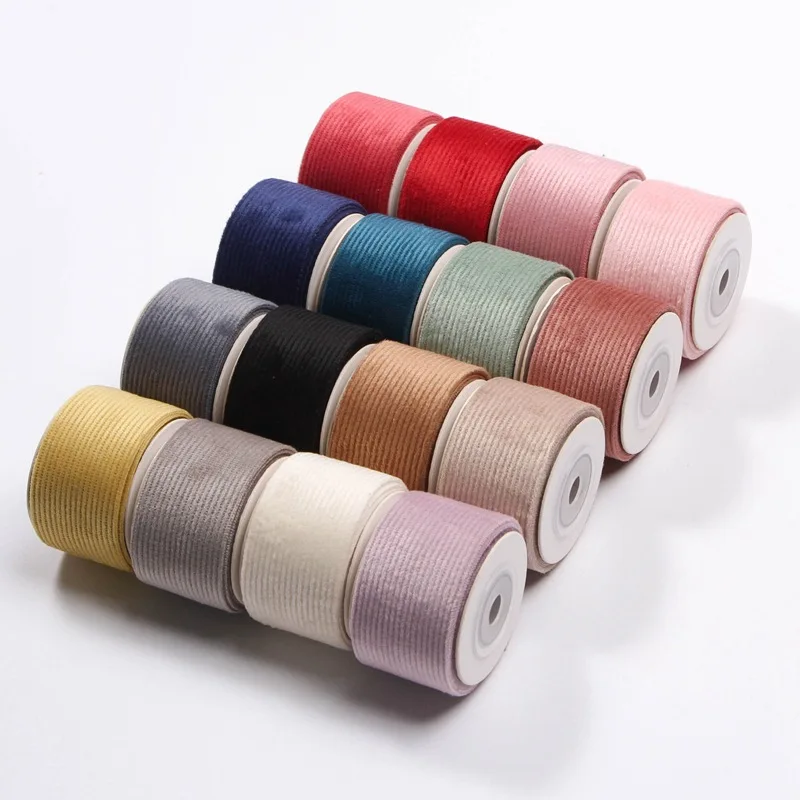 Ribbon Decoration 5yards Double Sided Soft Corduroy Ribbon for DIY
