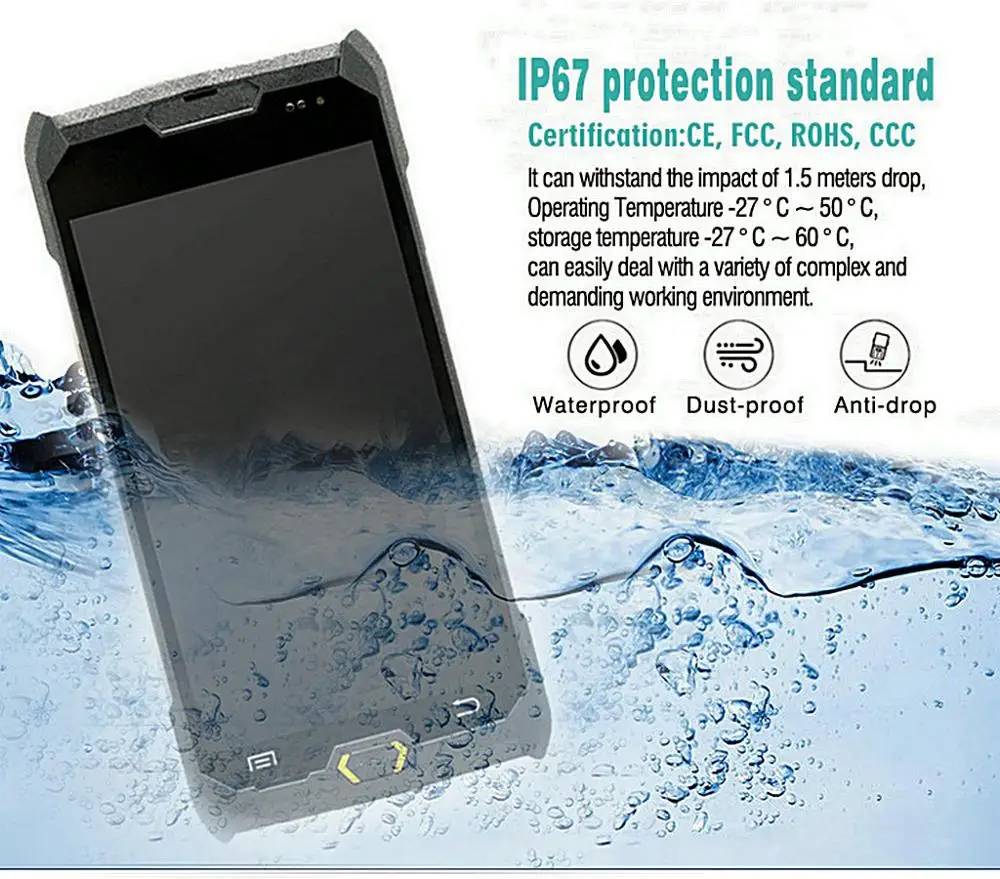 C50 Android 6 сборщик данных IP67 PDA 1D 2D штрих-код беспроводной сканер 4G WiFi Bluetooth GPS NFC считыватель склад сбора данных