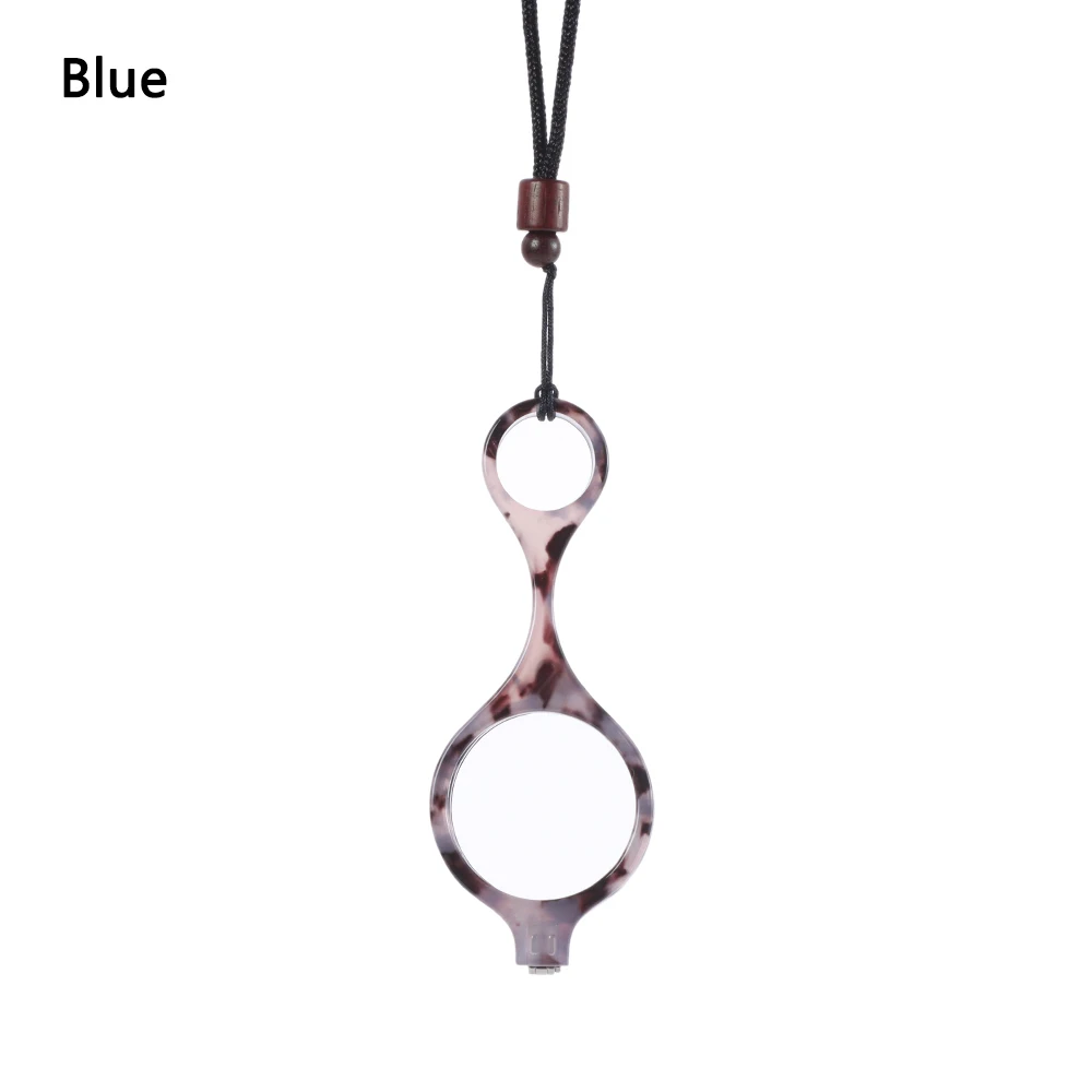 Crystal Magnify Glass Necklace Pendant Magnifier Glasses Mother's Day Gift  Women Jewelry Decoration Neck Chain Magnifying