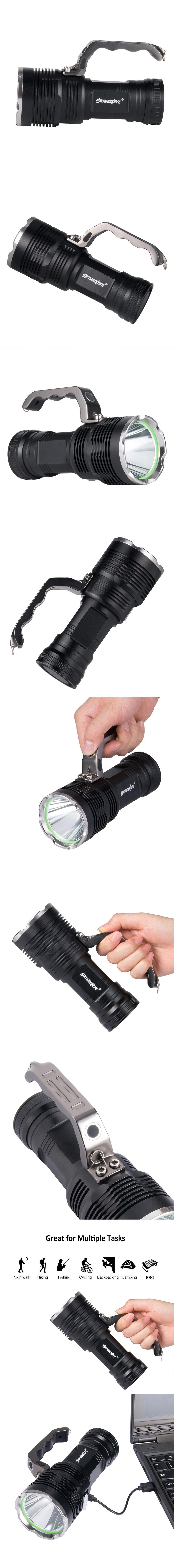 5000LM LED Flashlights With Handle Flashlight Powerful Bright Compact Size Camping Flashlight Outdoor Flashlight