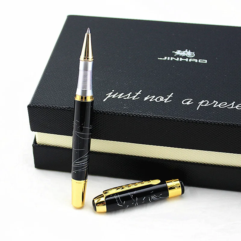 JINHAO высококачественная Роскошная 0,7 мм Ручка-роллер для школы и офиса металлическая шариковая ручка для канцелярский подарок для студента - Цвет: G