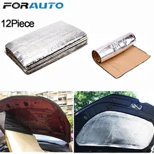 12 шт./компл. теплоизоляция для звукоизоляции коврик 50*30 см 5 мм Tri-слой стеклоткани резиновая губка автомобиля брандмауэр шумоизоляция Pad