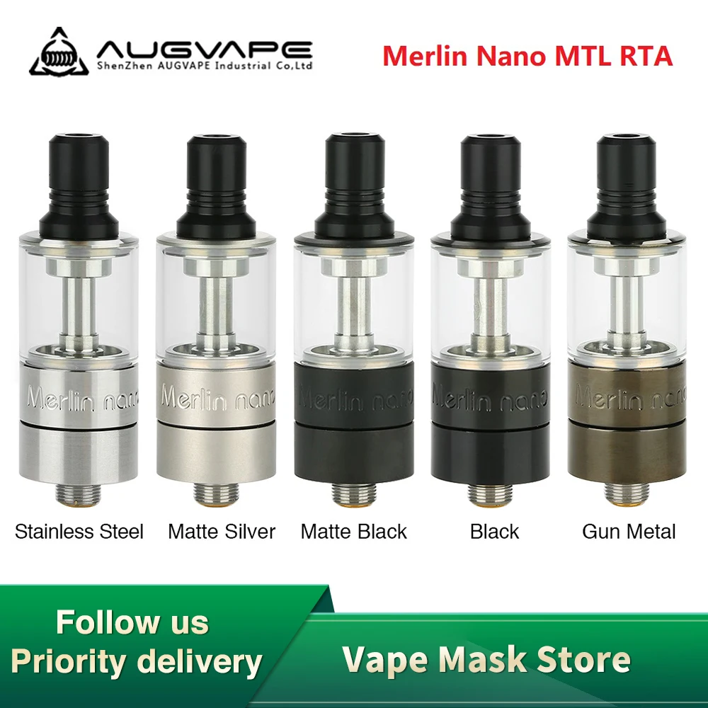 Оригинальный атомайзер Augvape Merlin Nano MTL RTA электронная сигарета 2 мл/3 5 мл