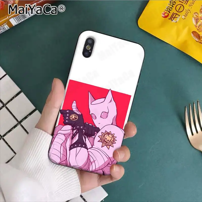 MaiYaCa JoJo Необычные Приключения аниме мягкий черный чехол для телефона для iPhone 11 pro XS MAX 8 7 6 6S Plus X 5 5S SE XR чехол - Цвет: A14