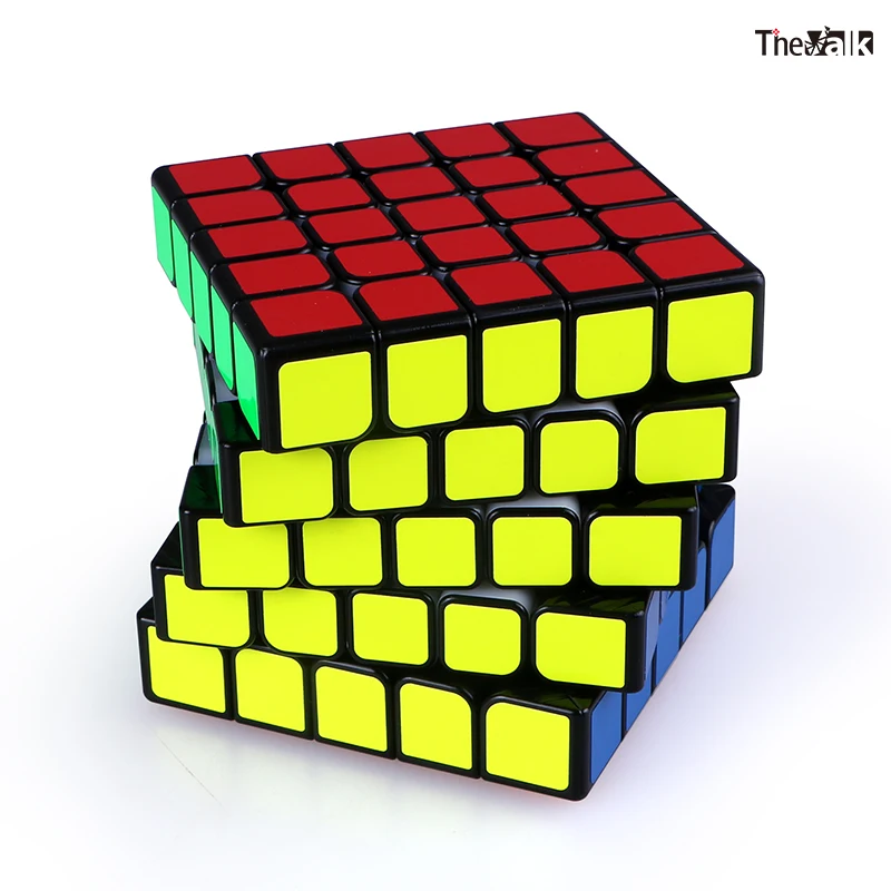 Черный Mofangge Qiyi Valk5 M 5x5x5 Магнитный магический куб без наклеек cubo magico Valk5M magentic speed puzzle игрушки для детей - Цвет: Черный