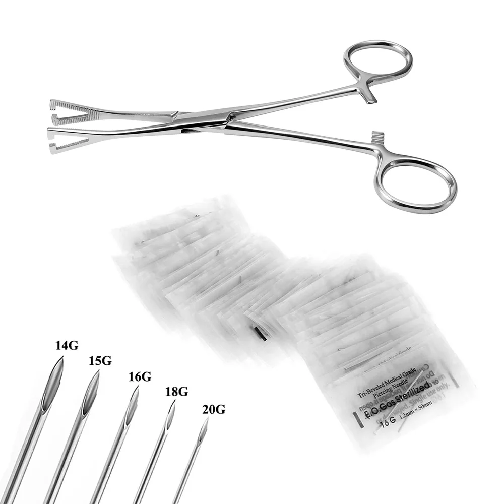 1PC Triangle Plier Sponge Forcep Clamp Self Locking Surgical Steel