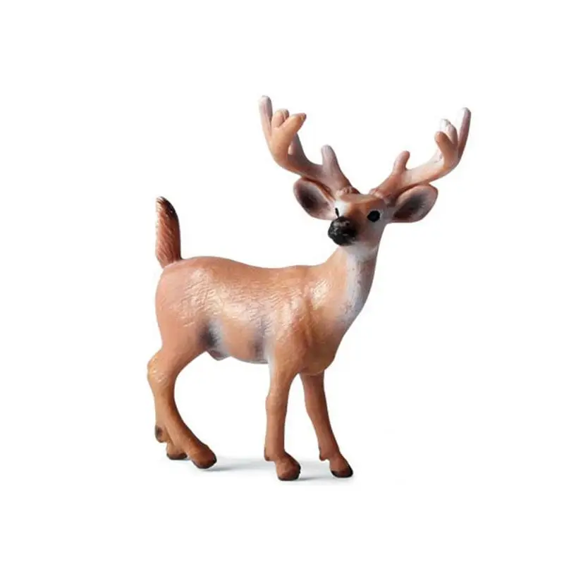 

Simulation Forest Deer Figurines Moose Elk Reindeer Figures Action Model Toys Sika Animal Alpaca For Children Lifelike Deer F4U7