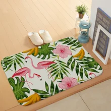 Печатные коврики, украшение, прекрасный коврик с фламинго, не скользящий кухонный ковер для дома, гостиной, напольный коврик