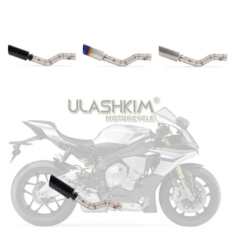Полная выхлопная система мотоцикла slip on для Yamaha YZF R1 YZR-R1 контакт среднего звенья трубы