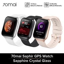 70mai Saphir inteligentne zegarki GPS Sport Tracker pulsometr IP68 wodoodporna 5ATM odporność przypomnienie połączeń Smartwatch APP