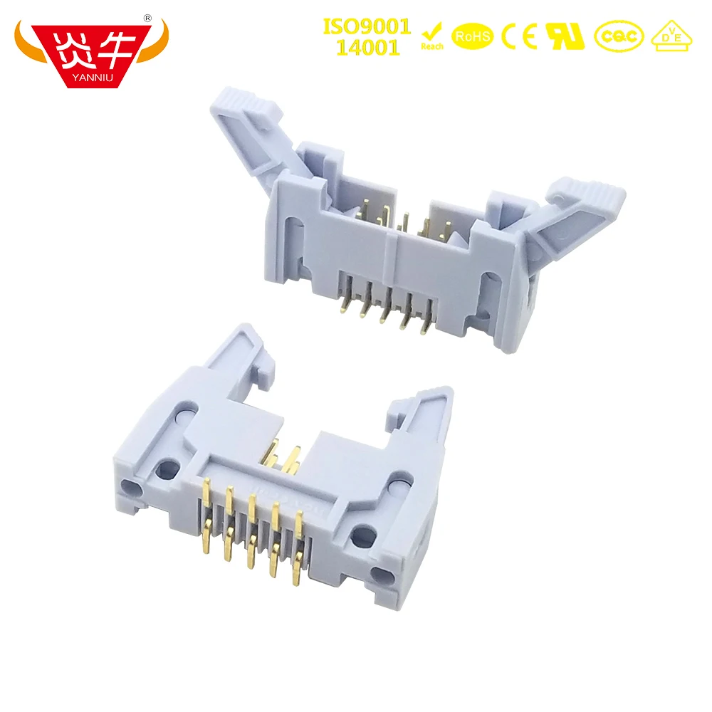 

50 шт., двухрядные патроны DC2 10P 2*5P SMT SMD IDC 2,54 мм