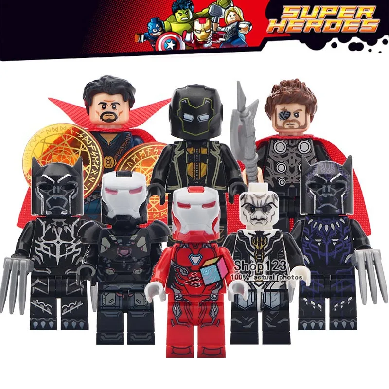Кораллово-Красный 10 лотов строительные блоки Супер Герои Ultimate; паук-Man», зеленый цвет, шкворня-паук Гвен игрушки для детей - Цвет: Кораллово-Красный